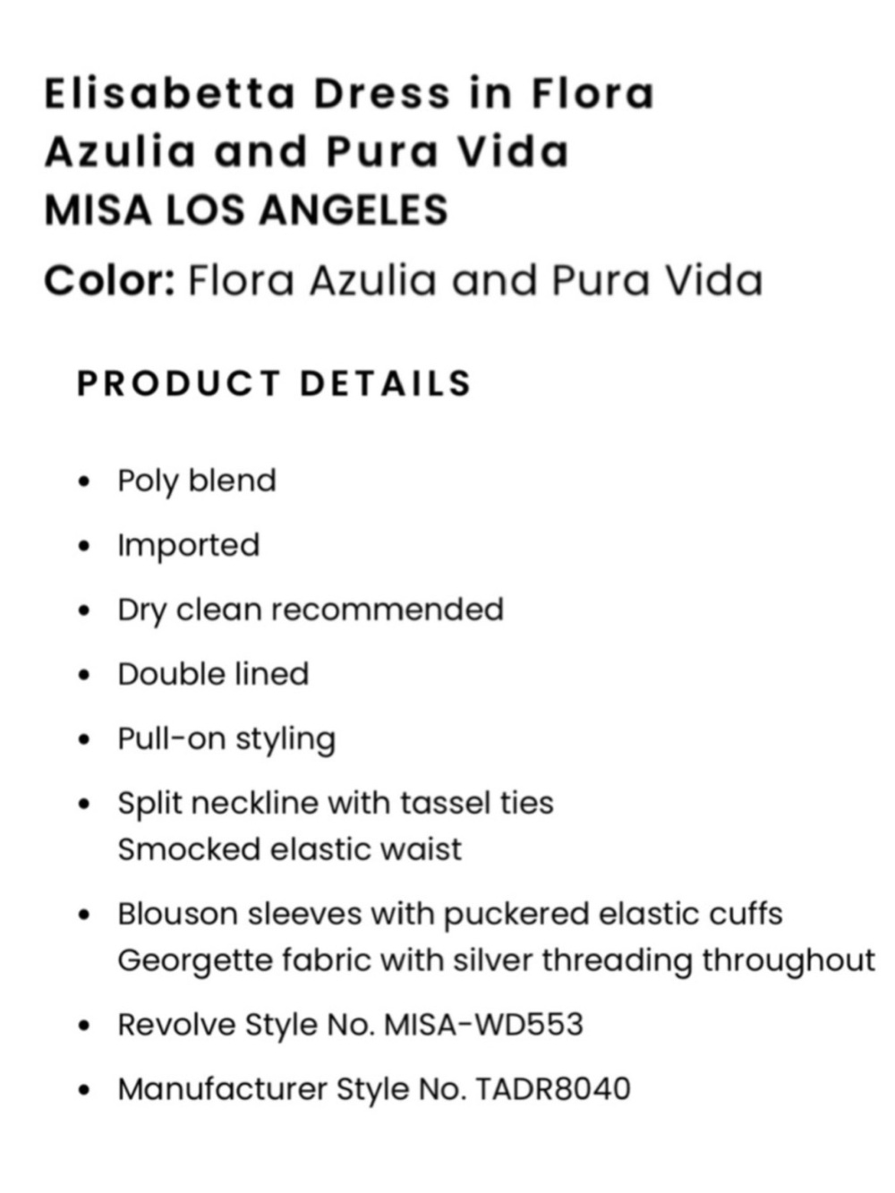 NWT • MISA Los Angeles Dress - Picture 7 of 11